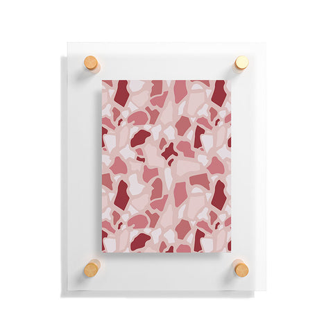 Avenie Abstract Terrazzo Pink Floating Acrylic Print