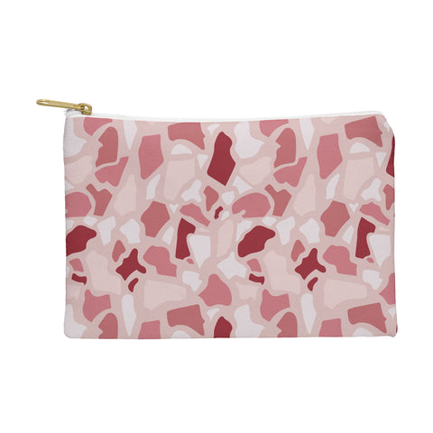 Avenie Abstract Terrazzo Pink Pouch