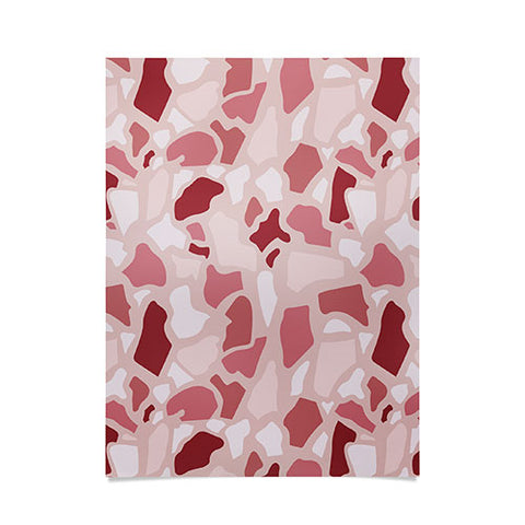Avenie Abstract Terrazzo Pink Poster