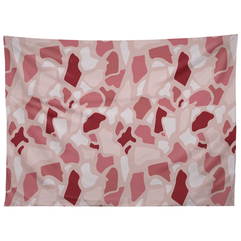 Avenie Abstract Terrazzo Pink Tapestry