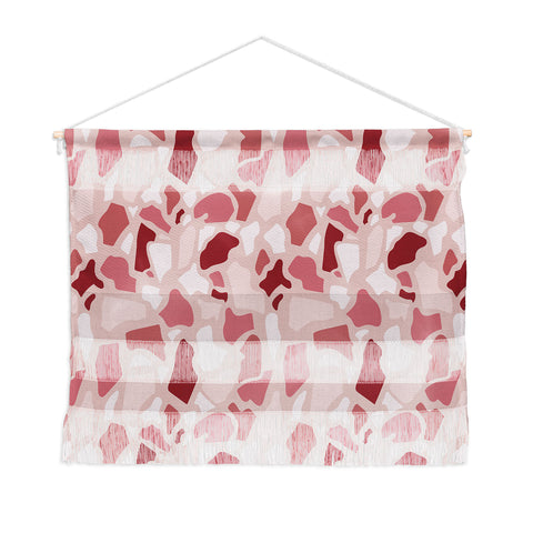 Avenie Abstract Terrazzo Pink Wall Hanging Landscape