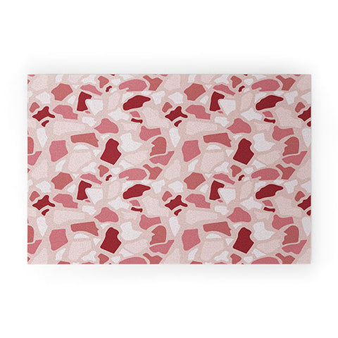 Avenie Abstract Terrazzo Pink Welcome Mat