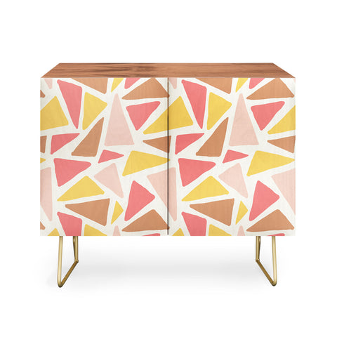 Avenie Abstract Triangle Mosaic Credenza