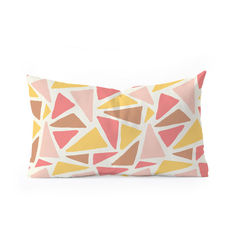 Avenie Abstract Triangle Mosaic Oblong Throw Pillow