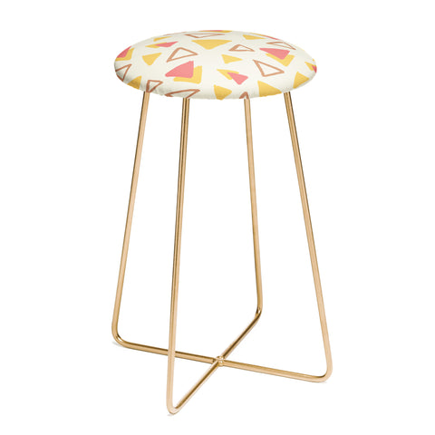 Avenie Abstract Triangles Counter Stool