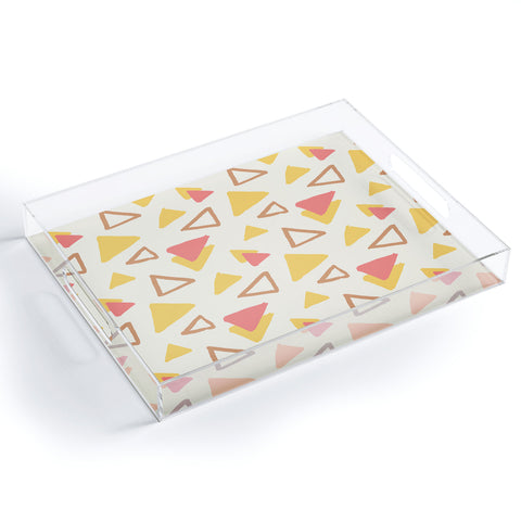 Avenie Abstract Triangles Acrylic Tray