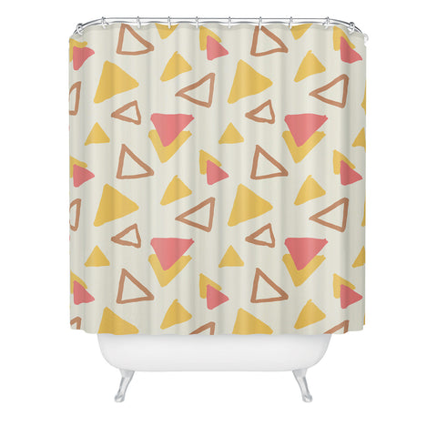 Avenie Abstract Triangles Shower Curtain