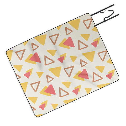 Avenie Abstract Triangles Picnic Blanket