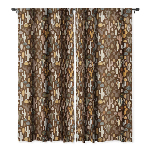 Avenie After the Rain Cactus Medley I Blackout Window Curtain