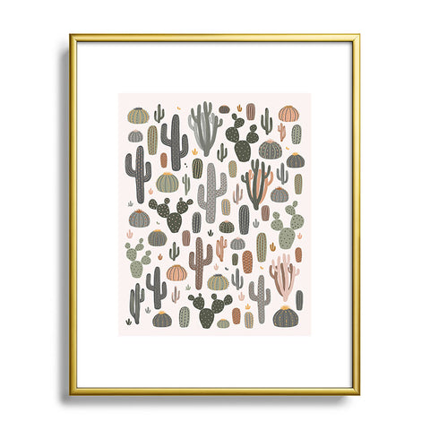 Avenie After the Rain Cactus Medley Metal Framed Art Print