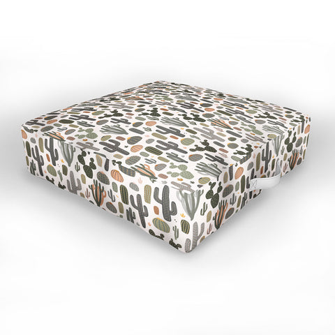 Avenie After the Rain Cactus Medley Outdoor Floor Cushion