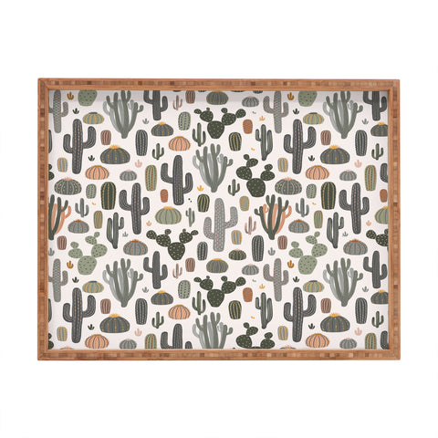 Avenie After the Rain Cactus Medley Rectangular Tray