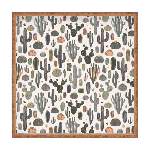 Avenie After the Rain Cactus Medley Square Tray