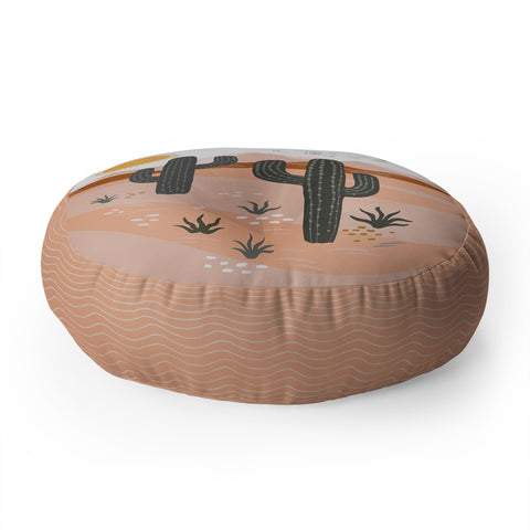 Avenie After The Rain Desert Floor Pillow Round