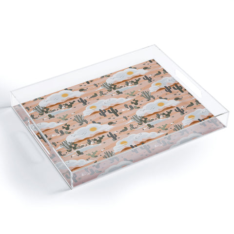 Avenie After The Rain Oasis Pattern Acrylic Tray