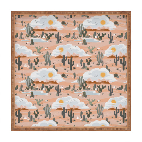 Avenie After The Rain Oasis Pattern Square Tray