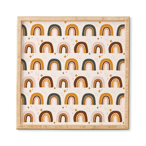 Avenie After the Rain Rainbow Pattern Framed Wall Art