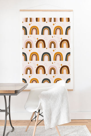 Avenie After the Rain Rainbow Pattern Art Print And Hanger