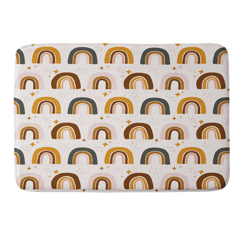 Avenie After the Rain Rainbow Pattern Memory Foam Bath Mat