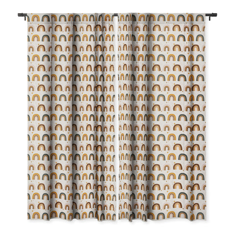 Avenie After the Rain Rainbow Pattern Blackout Window Curtain