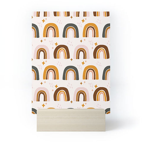 Avenie After the Rain Rainbow Pattern Mini Art Print