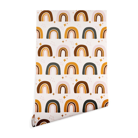 Avenie After the Rain Rainbow Pattern Wallpaper