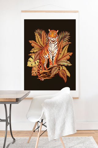 Avenie Autumn Jungle Tiger Art Print And Hanger
