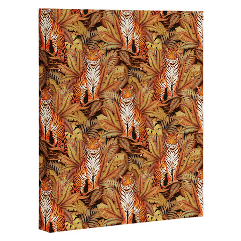 Avenie Autumn Jungle Tiger Pattern Art Canvas