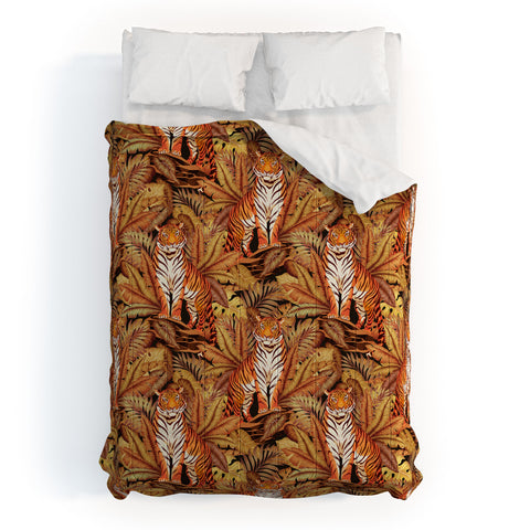Avenie Autumn Jungle Tiger Pattern Comforter