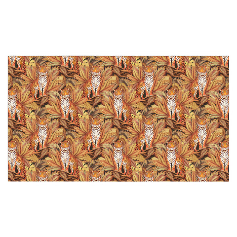 Avenie Autumn Jungle Tiger Pattern Tablecloth
