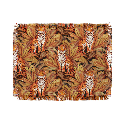 Avenie Autumn Jungle Tiger Pattern Throw Blanket
