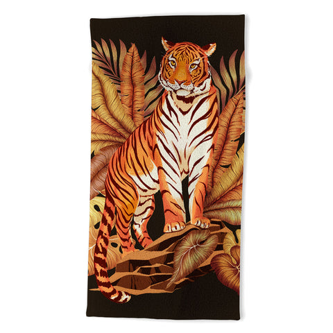 Avenie Autumn Jungle Tiger Beach Towel