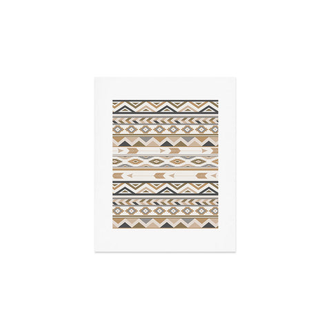 Avenie Aztec Pattern Earth Tones Art Print