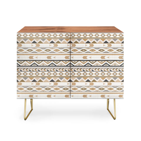 Avenie Aztec Pattern Earth Tones Credenza