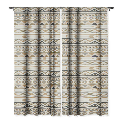 Avenie Aztec Pattern Earth Tones Blackout Non Repeat