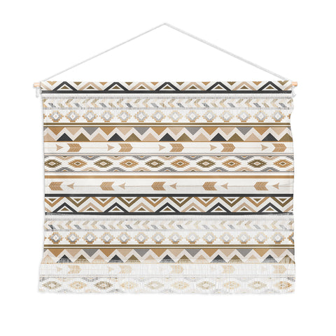 Avenie Aztec Pattern Earth Tones Wall Hanging Landscape