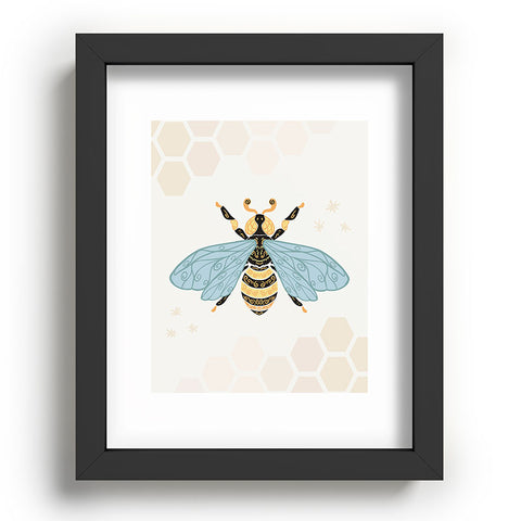 Avenie Bee and Honey Comb Recessed Framing Rectangle