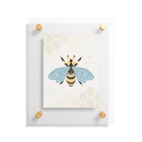 Avenie Bee and Honey Comb Floating Acrylic Print