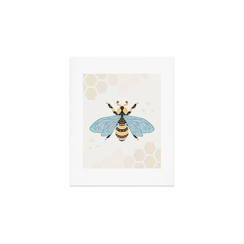 Avenie Bee and Honey Comb Art Print