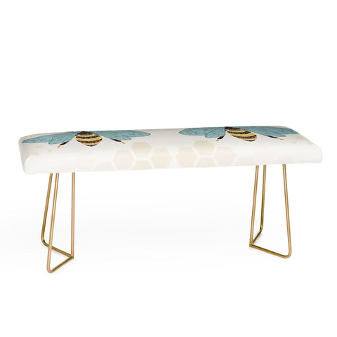 Avenie Bee and Honey Comb Bench