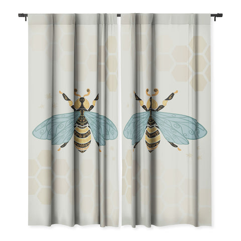 Avenie Bee and Honey Comb Blackout Non Repeat