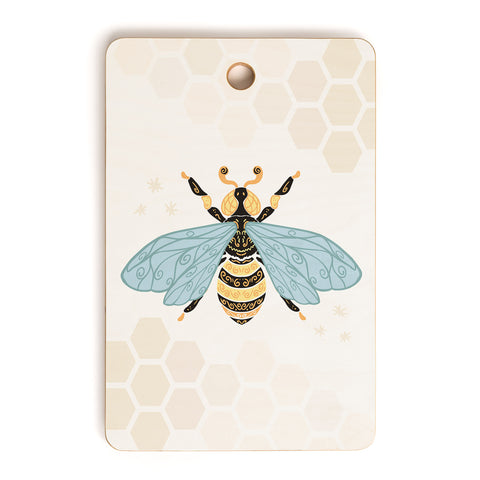 Avenie Bee and Honey Comb Cutting Board Rectangle
