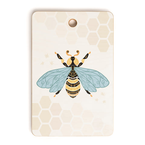 Avenie Bee and Honey Comb Cutting Board Rectangle
