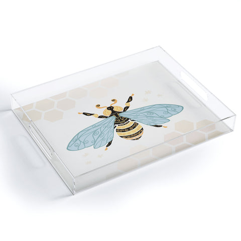 Avenie Bee and Honey Comb Acrylic Tray