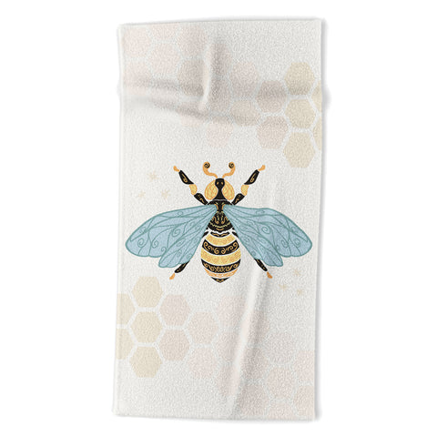 Avenie Bee and Honey Comb Beach Towel
