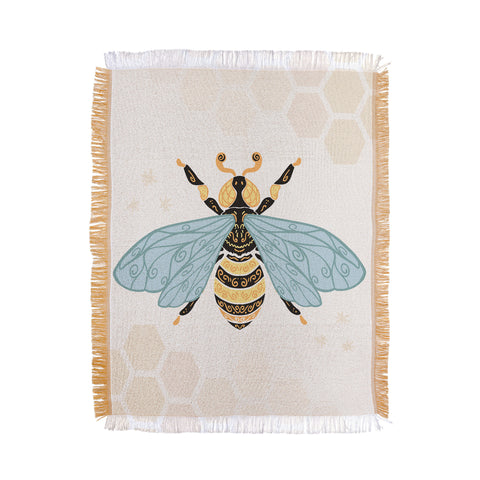 Avenie Bee and Honey Comb Throw Blanket