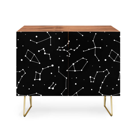 Avenie Black and White Constellations Credenza
