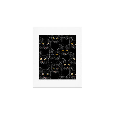 Avenie Black Cat Portraits Art Print