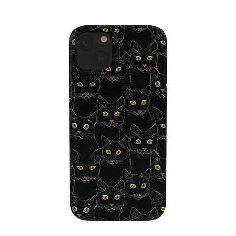 Avenie Black Cat Portraits Phone Case