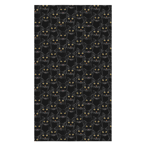 Avenie Black Cat Portraits Tablecloth